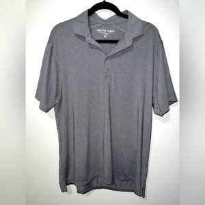 Matte Grey Mens Large Polo